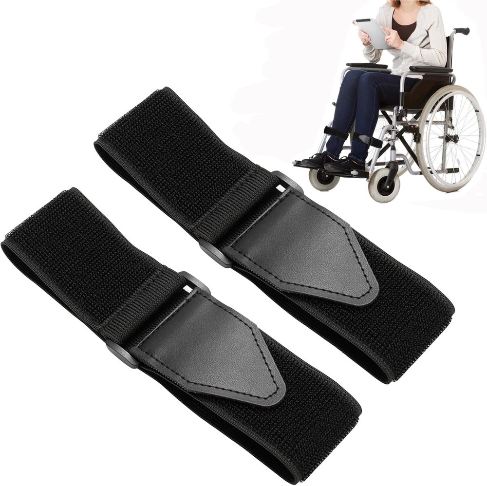 Wheelchair Leg Strap Footrest Straps Restraints for Prevent Sliding Legs Feet