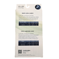 Sigvaris Knee High Casual Cotton Socks Black 146CB99 Womens Size B 15-20 mm-Hg