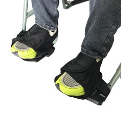 DOPHO Wheelchair Shoe Holder Straps Safety 1 Pair (Pack of 1), Black