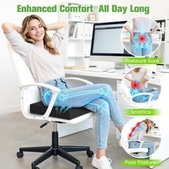 Seat Cushion for Office Chairs, Memory Foam Chair Cushion with Patterned Core