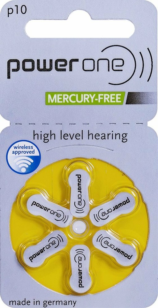 Power One Hearing Aid Battery Size 10 – Pack Of 60 Batteries