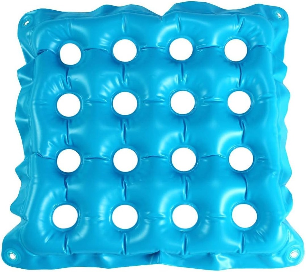 Blue 19X19 Seat Cushion Ergonomic Design For Comfort In Office Travel Wheelchair