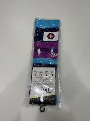 Think Medical- Women’s Purple And Blue Patterned Compression Socks- Size 6-10