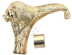 Humaira Nautical Solid Brass Lion Head Handle Wooden Walking Cane Handmade