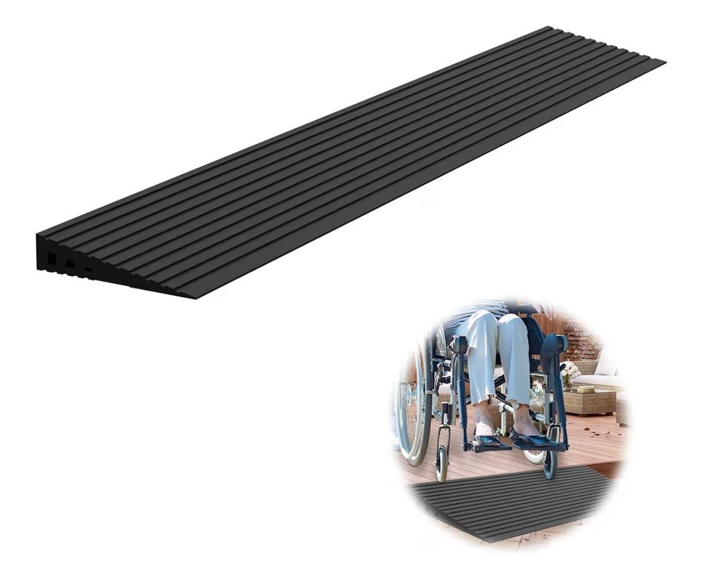 1″ Rise Threshold Wheelchair Ramps for Doorways 2000lbs Load Capacity 35.5″ Wide