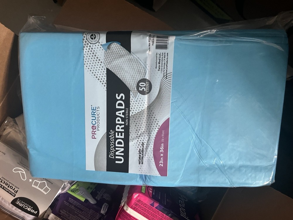 Procure Disposable Underpads Blue Non-Sterile 23x36in 50 Count