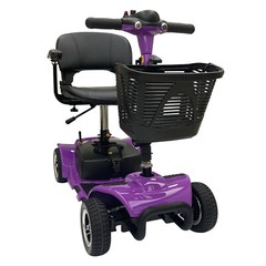 4 Wheel Mobility Scooter Folding Drive Device, Loading Capacity 265 lbs (Purple)