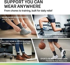 Foot Brace Socks for Sprained Ankle Compression Sleeve Support for Running