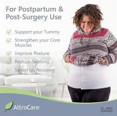 „4 Panel, 12″“ high, Plus Size Post Surgery Abdominal Binder „