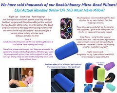 2 Packs Micro Bead Squishy Hypoallergenic Post Surgery Cylinder Roll Pillows Mix