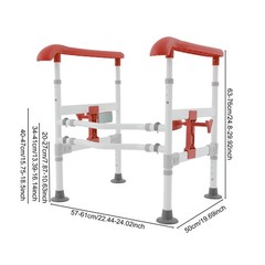 Toilet Safety Rail Arms for Elderly,Adjustable Height& Width Toilet Safety Frame