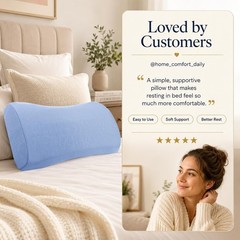 Lumbar Support Pillow for Back Pain Relief – Memory Foam Bed Pillow, Washable Co