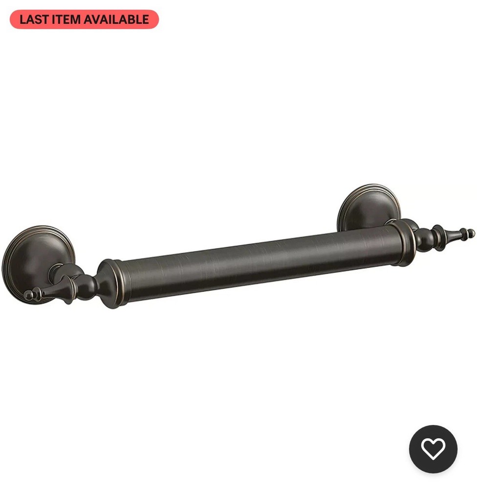 K-26528-2BZ 12IN Decorative Grab Bar, Oil-Rubbed Bronze NEW, FAST FREE SHIPPING