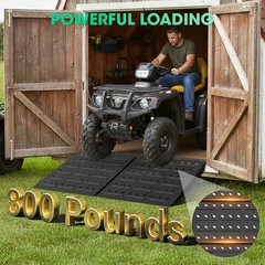 29″ x 24″ Shed Ramp Velvet Black Loading Ramp 900LB Alloy Loading Dock Ramp 1PC