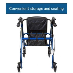 McKesson Rollator Folding Aluminum 32 to 37 inch Handle Height