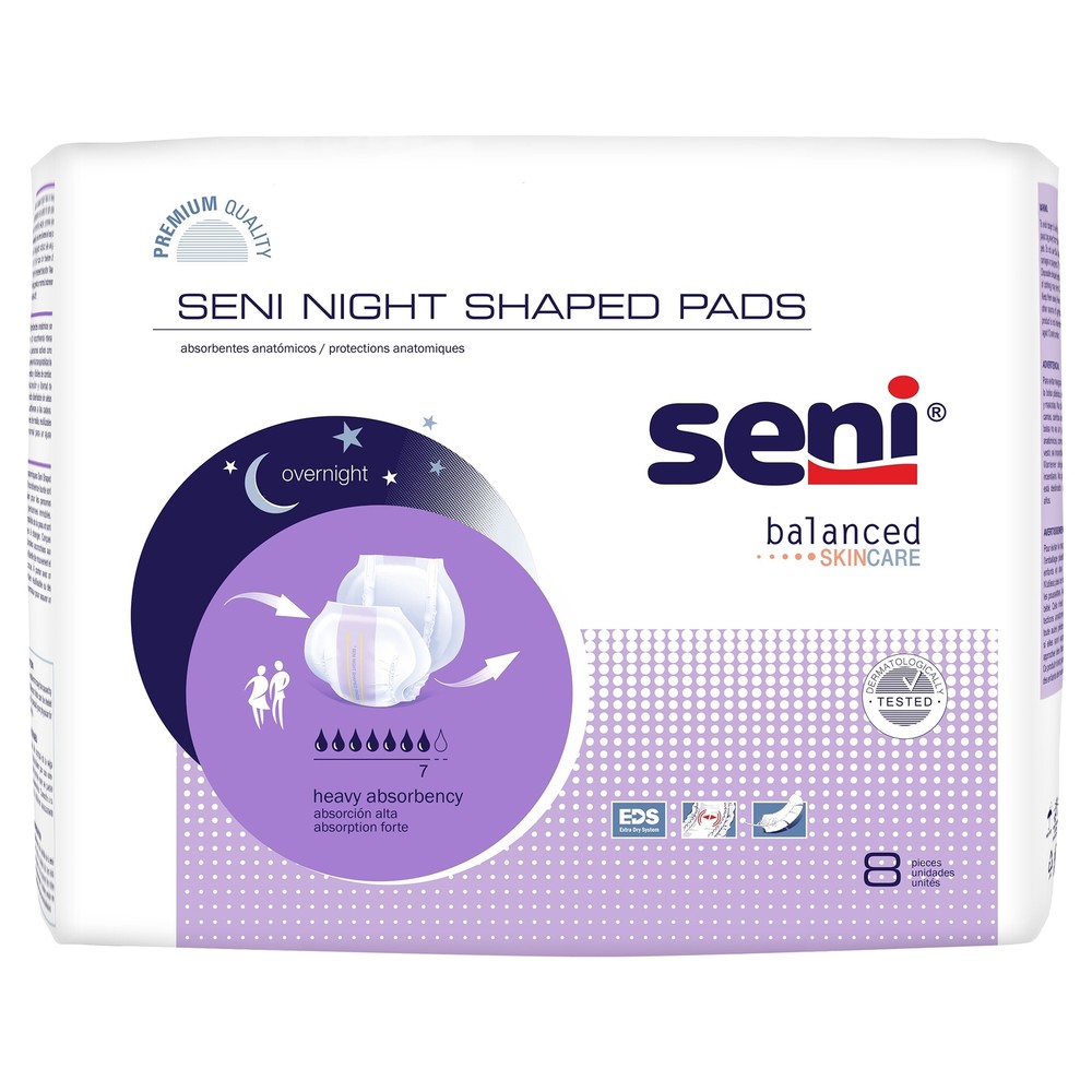 Seni Unisex Incontinence Liner Overnight 27″ L S-PL08-PS1 48 Ct