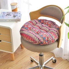 vctops Bohemian Soft Round Chair Pad Garden Patio 1 Count (Pack of 1), Red