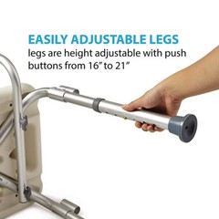 Medline Shower and Bath Chair with Back and Armrests for Elderly, 13.5-in Seat