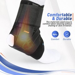 Quick Lace Up Ankle Brace with Removable Stabilizers | Support for Sports, Runni