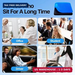 Gel Seat Cushion, Cooling seat Cushion (Super Large & Thick), Breathable Honeyco