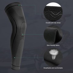Ruilaibao 2 Pack Full Leg Compression Sleeves for Men And XX-Large, Black