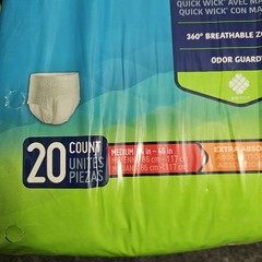 Prevail Per-Fit Daily Underwear Medium 34-46″ Extra Absorbency 20 Count Sealed