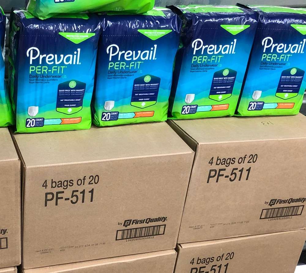 2 Boxes / 8 Bags of Prevail Per-Fit Diapers – Youth / Small 20-34″ – PF-511