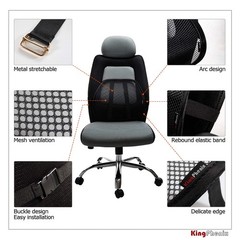 kingphenix Lumbar Support (2 Pack) with 15.7*15.5*5.3inch, Mesh – Black