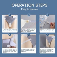1PC Men Wearable Urinal Bag Silicone Urine Catheter Portable External Collector