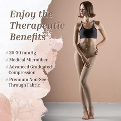 Terramed Advanced Graduated Compression Leggings Women | 20-30 mmHg Footless …