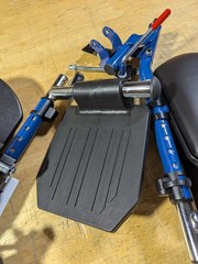 Blue Streak Wheelchair Elevating Leg Rest With Padded Calf Pad Composite Foot