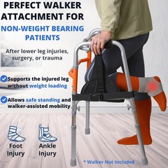 Adjustable Knee Sling for Walker Cushioned Support Non Weight Bearing Recovery