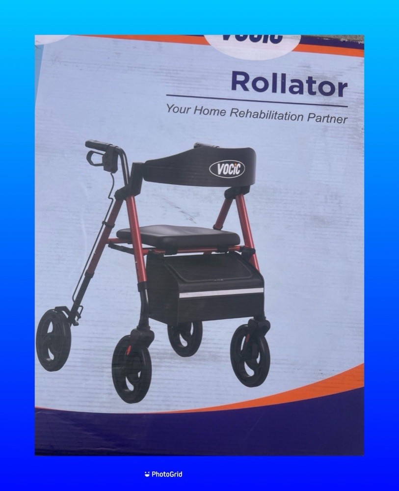 Rollator Walker 350lb,8″Wheels, Foldable Lightweight LOCAL sale CA.