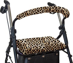 Adjustable Leopard Rollator Seat & Backrest Covers – Easy Installation Included