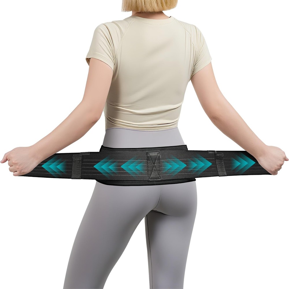 Sacroiliac hip Belt, relief from Herniated Disc ＆ Sciatic, One Size, Black
