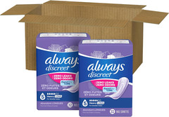 Always Discreet Adult Incontinence Pads for Women 64 Count