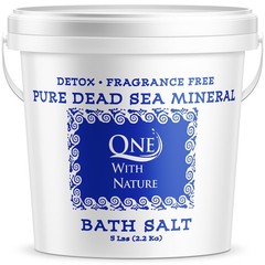 One With Nature One Nature 100 Dead Sea Bath Salt For – 5Lb Unscented High
