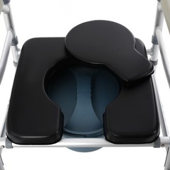 172kg/380lbs Bedside Commode Toilet Chair Shower Wheelchair for Adult Elderly