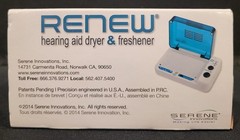 RENEW HEARING AID DRYER AND FRESHENER MODEL DB-100 SERENE INNOVATIONS USA NIB