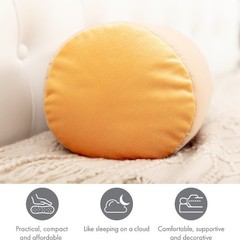 Microbead Bolster Pillow for Neck and Shoulder Support, Lightweight Cylindrical