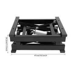 24V 18*15*7.2in Black Electric Scissor Lift Table For Material Transportation