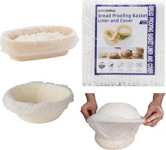 100 Pcs Disposable Non-Woven Bread Proofing Basket Liner Cover Fit 8″ 10″ 11″
