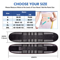 Adjustable Back Support Brace for Lower Back Pain Relief Sciatica Lumbar Belt US