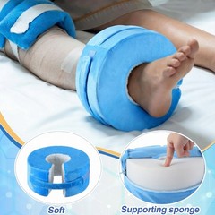 Soulchen 2 Pack Heel Protector for Pressure Sores Fleece Foot 3.9 Inch, Blue