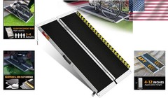 Lightweight 4FT Wheelchair Ramp, Non-Slip Surface
