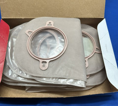 Hollister 18004 2-piece Drainable Pouch, Transparent 2¾“ Flange 70mm 12 Pieces.