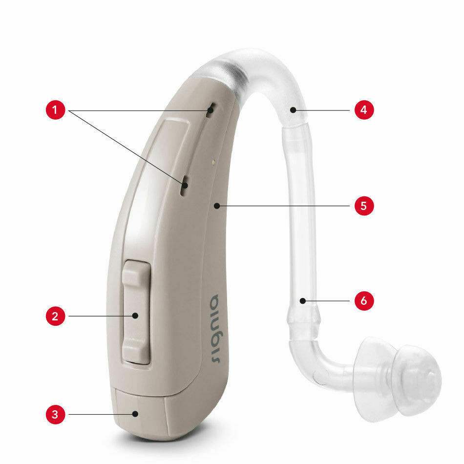 2x Signia Lotus Run P/SP Behind The Ear BTE Hearing Aids – Moderate to Profound