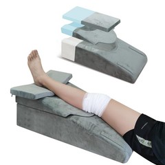 Knee Elevation Pillow for Surgery Recovery, Adjustable Memory Foam Cushion for P