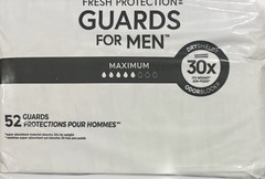 NEW Depend GUARDS FOR MEN Maximum 30x FRESH PROTECTION 104 Count 2 x 54 Packs