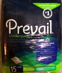 Prevail Fluff Underpad Help Keep Beds Dry and Clean Soft Absorb Large 15 Count